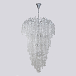 Люстра с прозрачными и белыми подвесками в виде лепестков FAIRYTREE Light варинант исполнения - 2 | Loft Concept в Ижевске