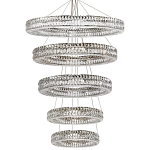 Многоярусная Люстра Elizabeth Хром Вертикальная композиция из пяти хрустальных светильников варинант исполнения - 1 | Loft Concept в Ижевске