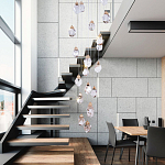 Большая каскадная люстра с хрустальными плафонами Esme Crystal Brass Cascade Chandelier 25 варинант исполнения - 2 | Loft Concept в Ижевске