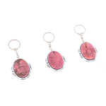 Зеркало брелок складное двухстороннее из натурального камня Родонит Stone Mirrors варинант исполнения - 4 | Loft Concept в Ижевске