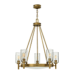  Люстра с 5-ю цилиндрическими плафонами из стекла с пузырьками Hinkley варинант исполнения - 8 | Loft Concept в Ижевске