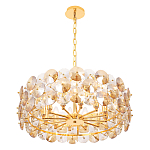 Люстра круглая золотого цвета с круглыми хрустальным элементами Solyria варинант исполнения - 5 | Loft Concept в Ижевске