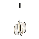 Люстра с гравировкой на акриловых плафонах Gravyura Black D 33 см варинант исполнения - 2 | Loft Concept в Ижевске