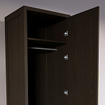 Узкий Шкаф Primo с 2 выдвижными ящиками Темный орех варинант исполнения - 6 | Loft Concept в Ижевске
