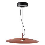 Подвесной светильник круглой формы с коричневым металлическим абажуром Halo Drift варинант исполнения - 1 | Loft Concept в Ижевске