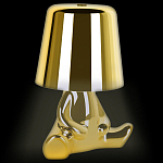 Настольная лампа фигурная золотого цвета с гладким абажуром Высота 16 см Sophia варинант исполнения - 3 | Loft Concept в Ижевске