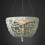 Люстра круглая с каскадом из декоративных элементов Sea Glass варинант исполнения - 4 | Loft Concept в Ижевске