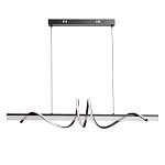 Люстра линейная черного цвета с волнообразным металлическим элементом Luke Lampco Tracer Lamp варинант исполнения - 2 | Loft Concept в Ижевске