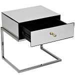 Тумбочка зеркальная с ящиком Mirror Chrome Cabinet варинант исполнения - 2 | Loft Concept в Ижевске