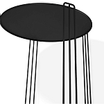 Стол журнальный круглый со столешницей из стекла Gold and Black Marble варинант исполнения - 3 | Loft Concept в Ижевске