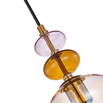 Подвесной светильник со стеклянным плафоном в форме бокала янтарного цвета Prestige варинант исполнения - 3 | Loft Concept в Ижевске