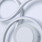 Бра белого цвета с изогнутыми световыми линиями и круглым основанием Luke Lampco Tracer Lamp варинант исполнения - 5 | Loft Concept в Ижевске