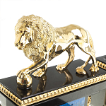 Настольный письменный набор из лазурита с декором в виде льва Golden Lion варинант исполнения - 4 | Loft Concept в Ижевске
