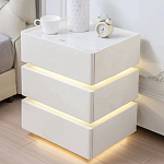 Умная прикроватная тумба с беспроводной зарядкой и подсветкой Smart Bedside Table варинант исполнения - 4 | Loft Concept в Ижевске