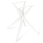 Стол обеденный с круглой столешницей из керамики на четырех белых ножках Sand Ceramics варинант исполнения - 5 | Loft Concept в Ижевске