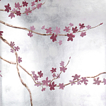 Обои ручная роспись Cherry Tree Special Colourway on Sterling Silver gilded paper варинант исполнения - 1 | Loft Concept в Ижевске