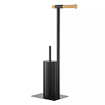 Держатель для туалетной бумаги с ершиком Black Bathroom Accessory варинант исполнения - 3 | Loft Concept в Ижевске