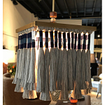 Люстра квадратная плетеная с бахромой Wicker Square Chandelier with Tassels варинант исполнения - 3 | Loft Concept в Ижевске