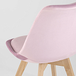 Стул с мягким велюровым сиденьем Arvika Pink варинант исполнения - 6 | Loft Concept в Ижевске