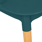 Пластиковый стул на ножках из массива бука Ferret Spiral Green варинант исполнения - 5 | Loft Concept в Ижевске