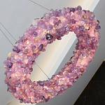 Люстра кргулая из фиолетового хрустального камня Purple Diamond варинант исполнения - 2 | Loft Concept в Ижевске