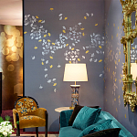 Обои ручная роспись Gingko Colourway SC-98 on Gun Metal dyed silk варинант исполнения - 2 | Loft Concept в Ижевске