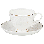 Чайная пара белого цвета из фарфора 250 мл Floral Charm варинант исполнения - 1 | Loft Concept в Ижевске