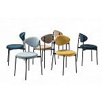 Стул металлический с мягкой спинкой и сиденьем из велюра Alfie Chair варинант исполнения - 8 | Loft Concept в Ижевске