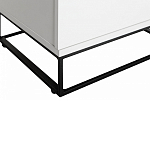 Шкаф-витрина белая с полками и стеклянной дверью Strict Lines варинант исполнения - 5 | Loft Concept в Ижевске