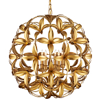 Люстра в форме шара из золотых лепестков Hanging Flowers варинант исполнения - 1 | Loft Concept в Ижевске