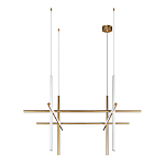 Люстра с 6-ю цилиндрическими плафонами на тонких тросах Trumpet tube варинант исполнения - 6 | Loft Concept в Ижевске