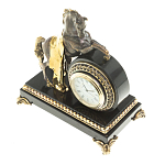 Часы настольные бронзовые с декором в виде коня Horse Stone Clock варинант исполнения - 6 | Loft Concept в Ижевске