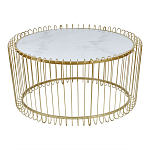 Журнальный столик с столешницей из мрамора на металлическом основании Table Vertical Planes варинант исполнения - 1 | Loft Concept в Ижевске