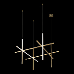 Люстра с 6-ю цилиндрическими плафонами на тонких тросах Trumpet tube варинант исполнения - 5 | Loft Concept в Ижевске