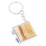 Зеркало брелок складное двухстороннее из натурального камня Оникс Silver Stone Mirrors варинант исполнения - 4 | Loft Concept в Ижевске