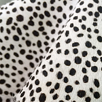 Мебельная ткань Искусственный мех  белый леопард 90 см T5-3 варинант исполнения - 2 | Loft Concept в Ижевске