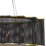 Люстра овальная в сочетании черного и золотого цвета Mesh Lighting варинант исполнения - 1 | Loft Concept в Ижевске
