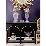 Чаша из прозрачного стекла с бронзовой подставкой и ручками Eden Garden варинант исполнения - 5 | Loft Concept в Ижевске