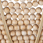 Люстра из деревянных бусин с подвесками в виде капель Wooden Beads варинант исполнения - 4 | Loft Concept в Ижевске