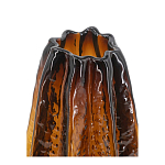 Ваза стеклянная янтарного цвета с текстурированным силуэтом Carambola варинант исполнения - 2 | Loft Concept в Ижевске