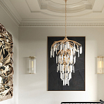 Люстра многоярусная с трубчатыми подвесками Dripping Crystals варинант исполнения - 4 | Loft Concept в Ижевске