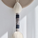 Аксессуар на стену диск из нитей Wall Decor White Thread Disc  варинант исполнения - 2 | Loft Concept в Ижевске