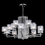 Люстра многоярусная с 15-ю цилиндрическими плафонами из стекла Laurent варинант исполнения - 2 | Loft Concept в Ижевске