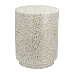 Приставной столик с рисунком из раковин устриц Bone Inlay варинант исполнения - 1 | Loft Concept в Ижевске