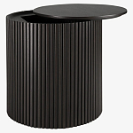 Черный приставной стол с местом для хранения Smart Textured Table варинант исполнения - 1 | Loft Concept в Ижевске