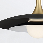 Подвесной светильник с плафоном в форме плоского купола и белой шарообразной лампой Eurofase варинант исполнения - 3 | Loft Concept в Ижевске