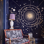 Обои с вышивкой ручной работы Cosmos Original colourway on velvet варинант исполнения - 1 | Loft Concept в Ижевске