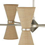 Люстра серебряного цвета с тканевыми абажурами Loft Rope Light варинант исполнения - 1 | Loft Concept в Ижевске