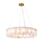 Люстра круглая декорированная натуральным камнем Stone Interior Accent варинант исполнения - 2 | Loft Concept в Ижевске