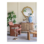 Столик с круглой стеклянной столешницей и корпусом в виде двух павлинов на ветке Table Two Peacocks варинант исполнения - 8 | Loft Concept в Ижевске